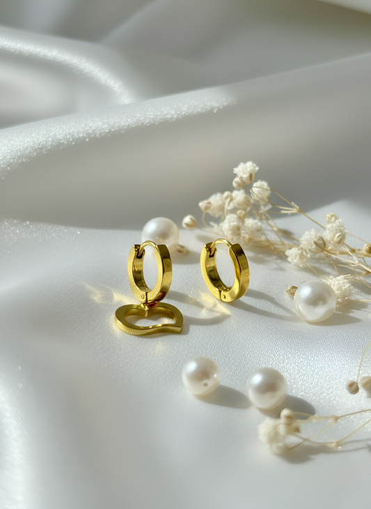 Tiny Heart Earrings