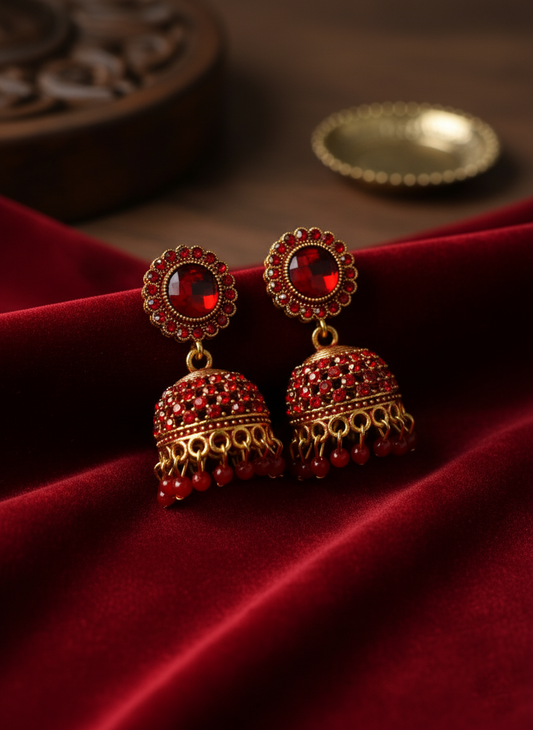 Regal Ruby Jhumka Bells